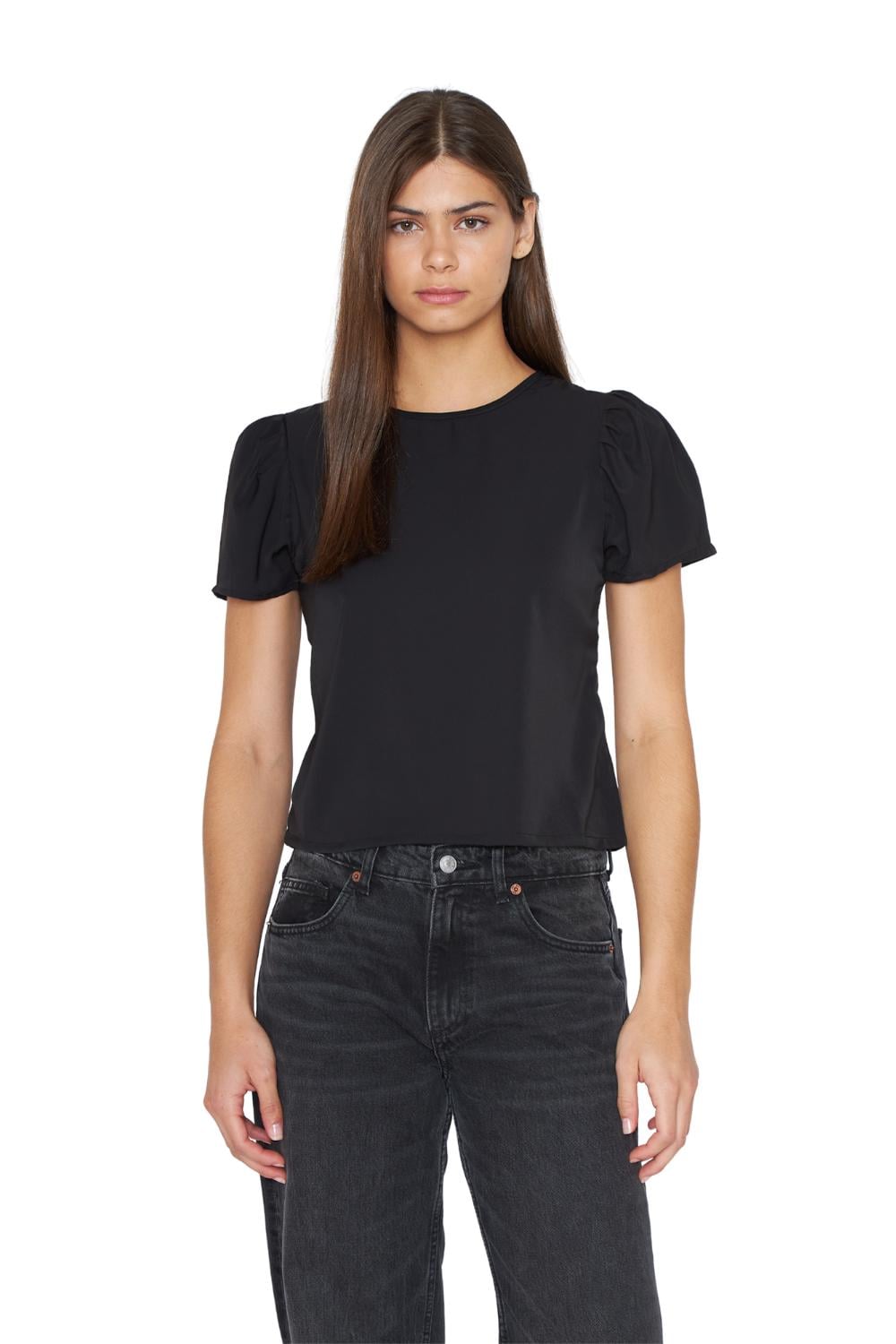 BLUSA OLIVIA III SATIN NEGRA JACINTA TIENDA - 1