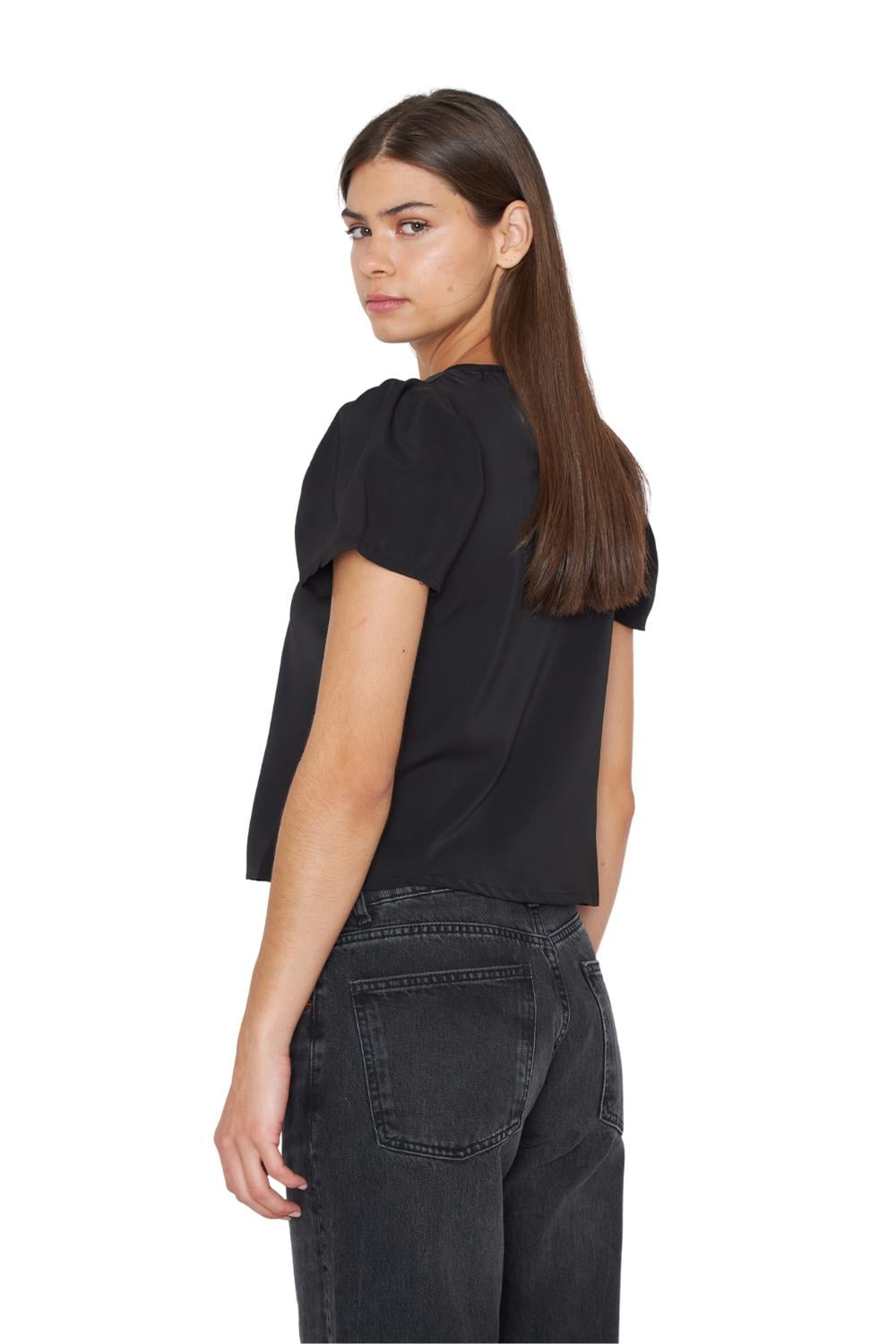 BLUSA OLIVIA III SATIN NEGRA JACINTA TIENDA - 5