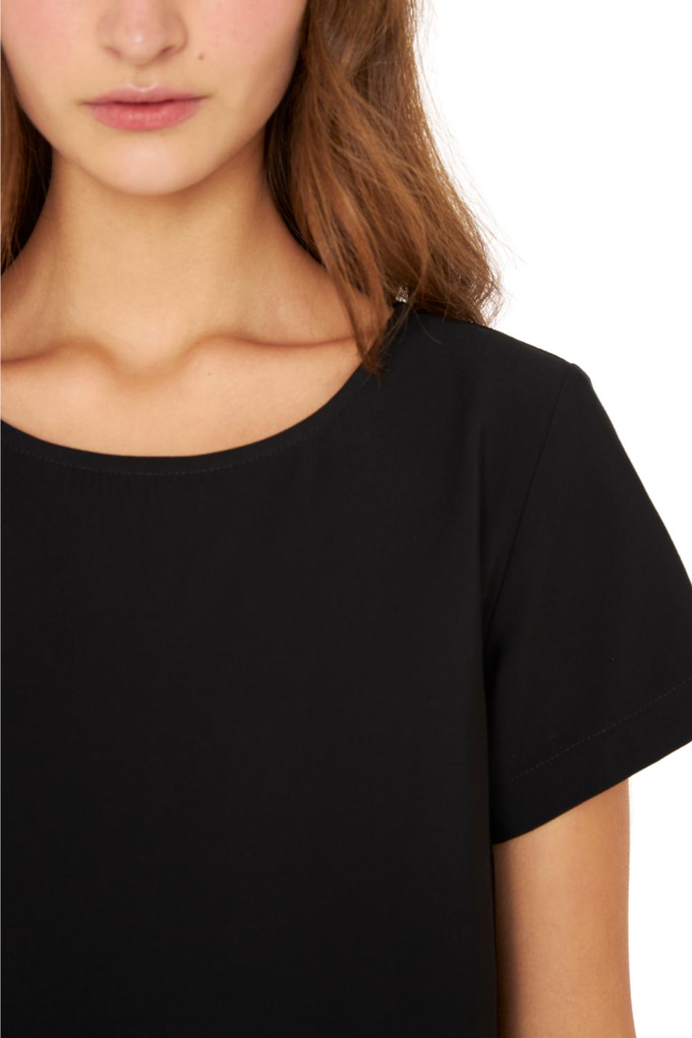 POLERA ANA MANGA CORTA NEGRA JACINTA TIENDA - 5