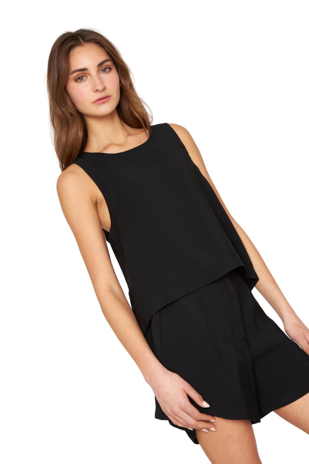 POLERA ANA SIN MANGAS NEGRA JACINTA TIENDA - 1