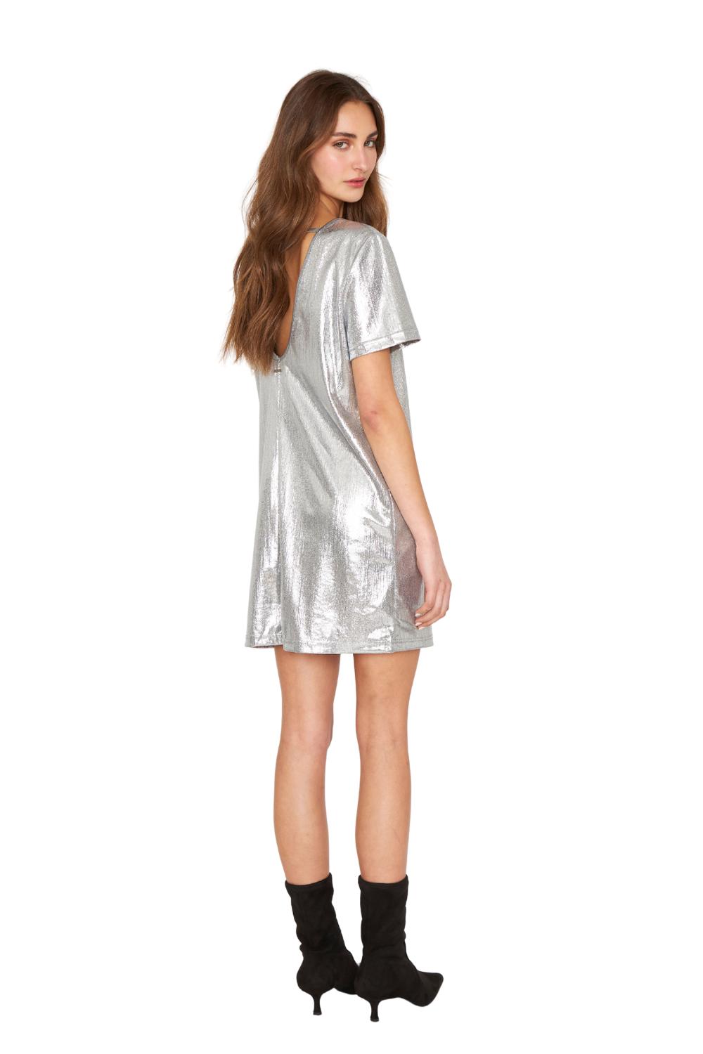 VESTIDO NIGHT PLATEADO JACINTA TIENDA - 4