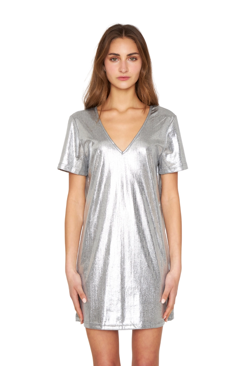 VESTIDO NIGHT PLATEADO JACINTA TIENDA - 5