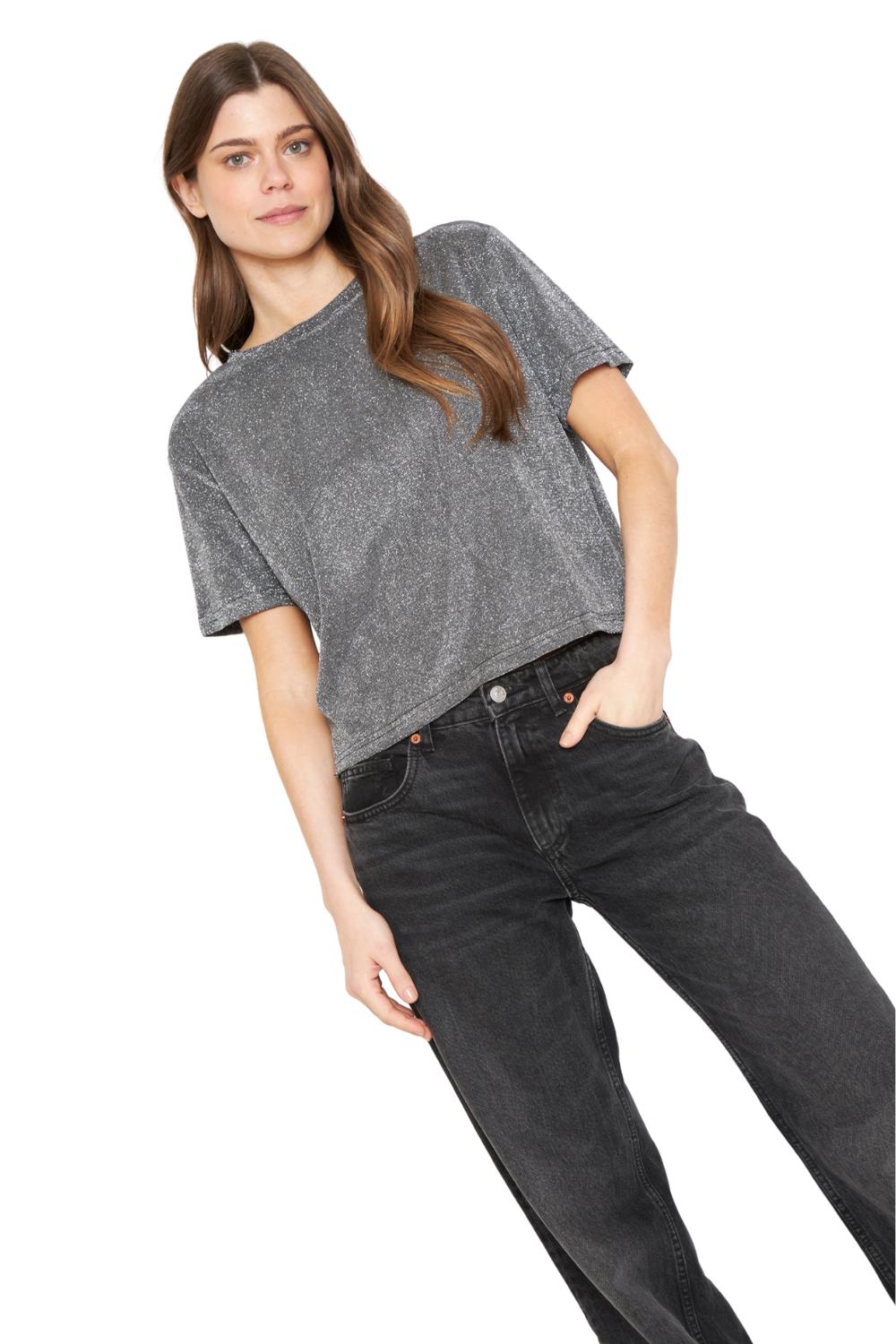 POLERA BOW GRIS JACINTA TIENDA - 4