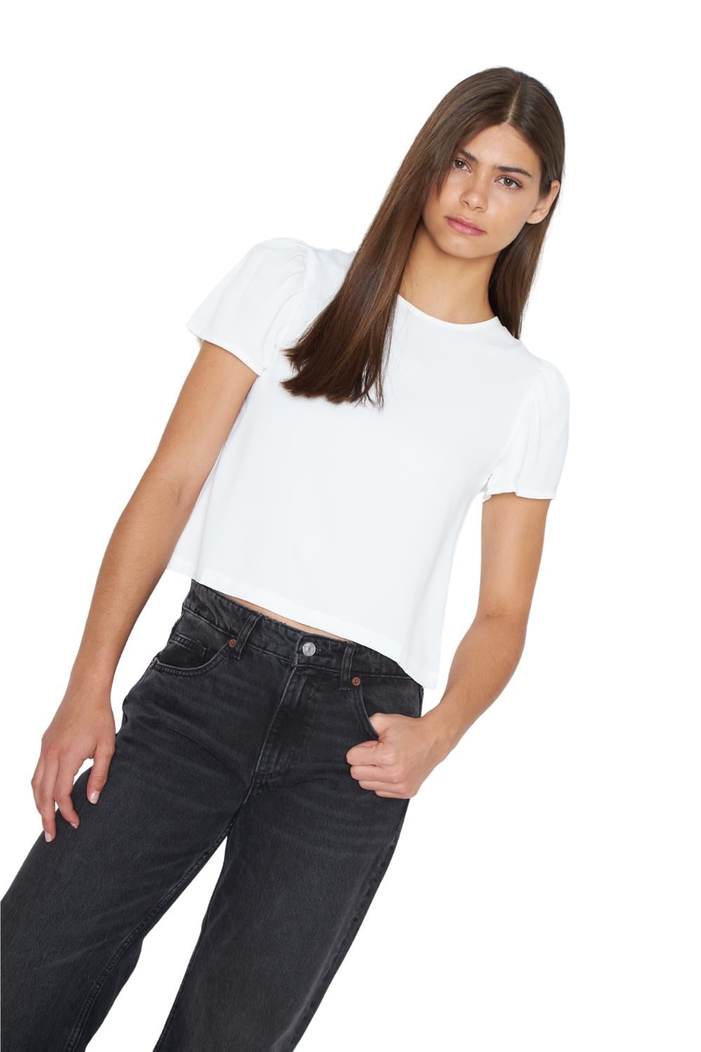 BLUSA OLIVIA SATIN BLANCA JACINTA TIENDA - 4