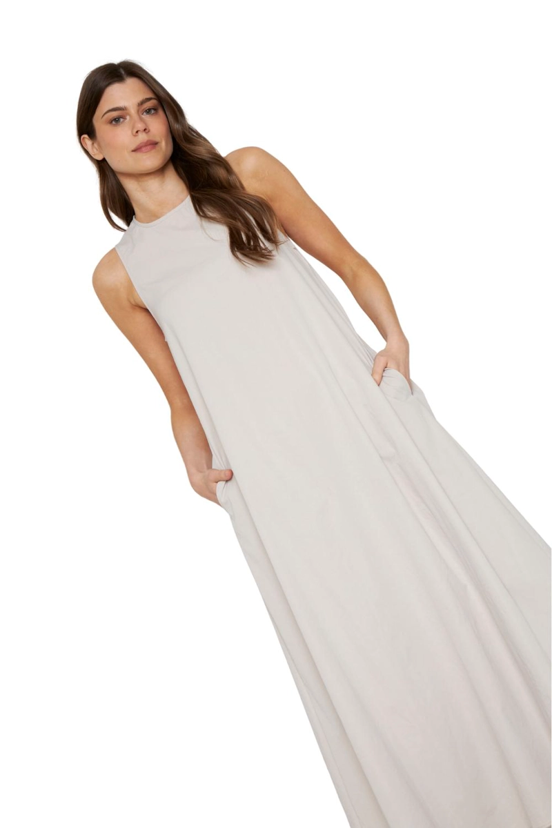 VESTIDO ELENA LARGO CRUDO JACINTA TIENDA - 4