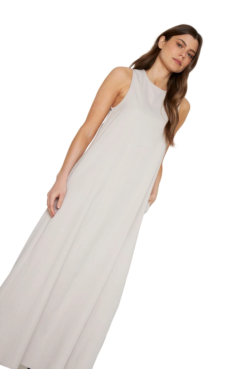 VESTIDO ELENA LARGO CRUDO JACINTA TIENDA - 5