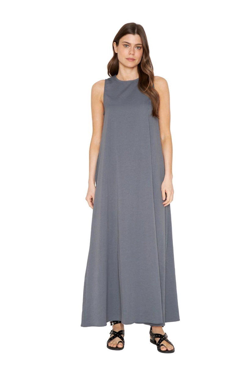 VESTIDO ELENA LARGO GRIS JACINTA TIENDA - 1