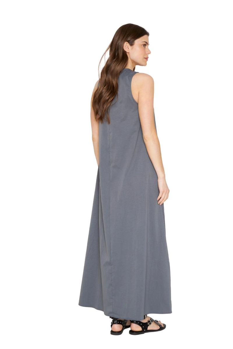 VESTIDO ELENA LARGO GRIS JACINTA TIENDA - 4
