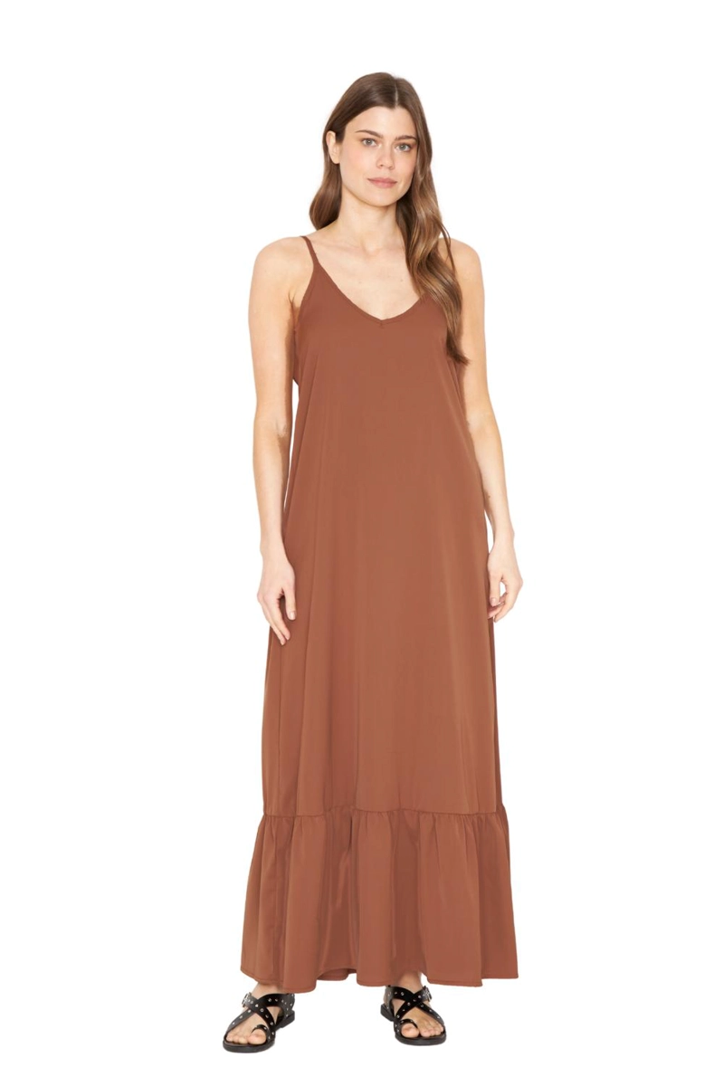 VESTIDO LIBRA CAFE  JACINTA TIENDA - 1