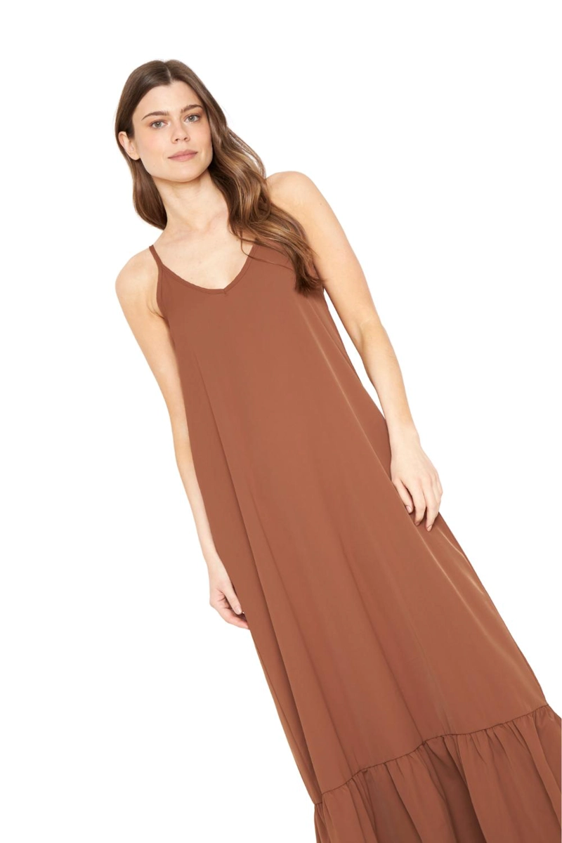 VESTIDO LIBRA CAFE  JACINTA TIENDA - 5