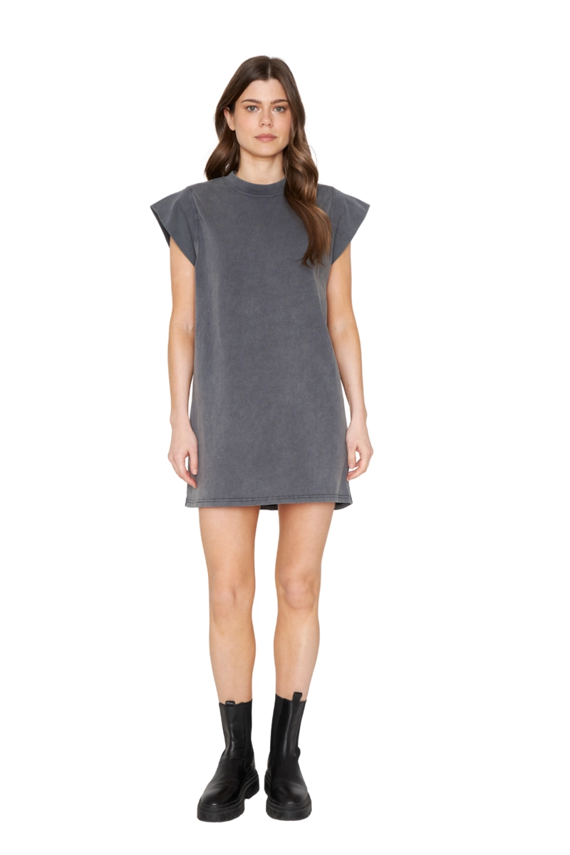 VESTIDO LARA RIB GRIS JACINTA TIENDA - 1