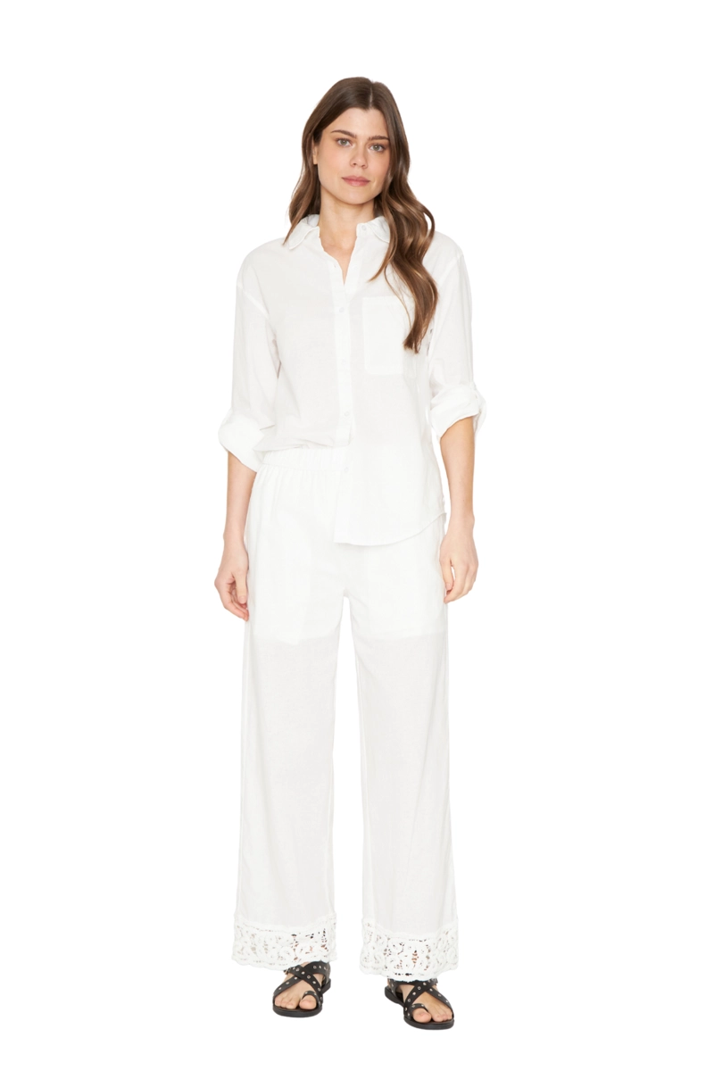 PANTALON LINO AME BLANCO JACINTA TIENDA - 1