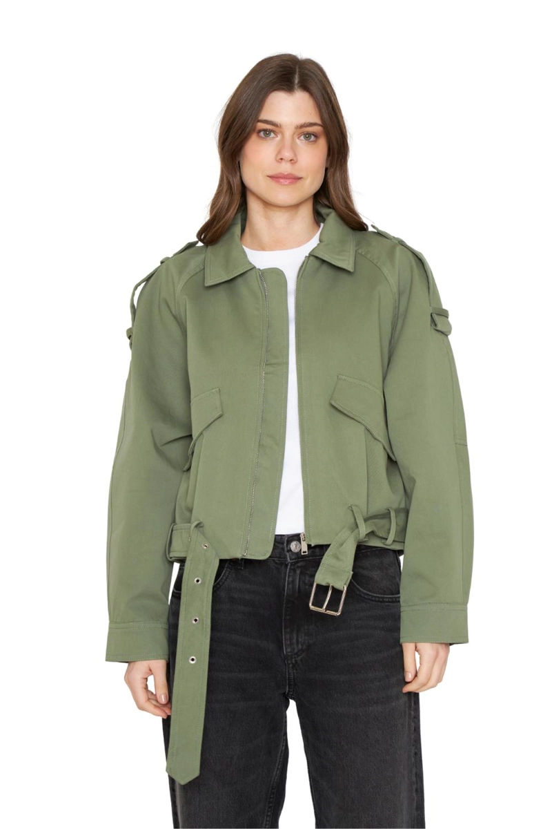 CHAQUETA AVIADORA COTTON VERDE JACINTA TIENDA - 2