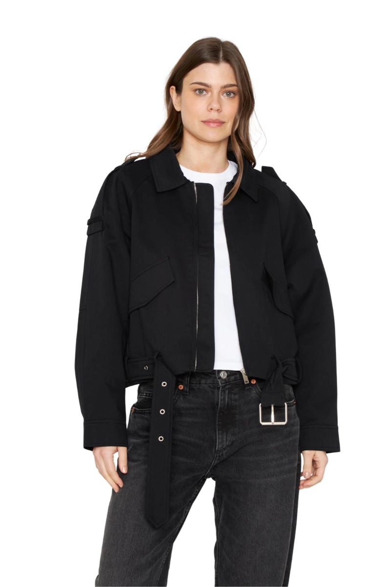 CHAQUETA AVIADORA COTTON NEGRA JACINTA TIENDA - 2
