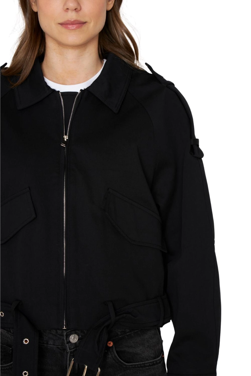 CHAQUETA AVIADORA COTTON NEGRA JACINTA TIENDA - 6