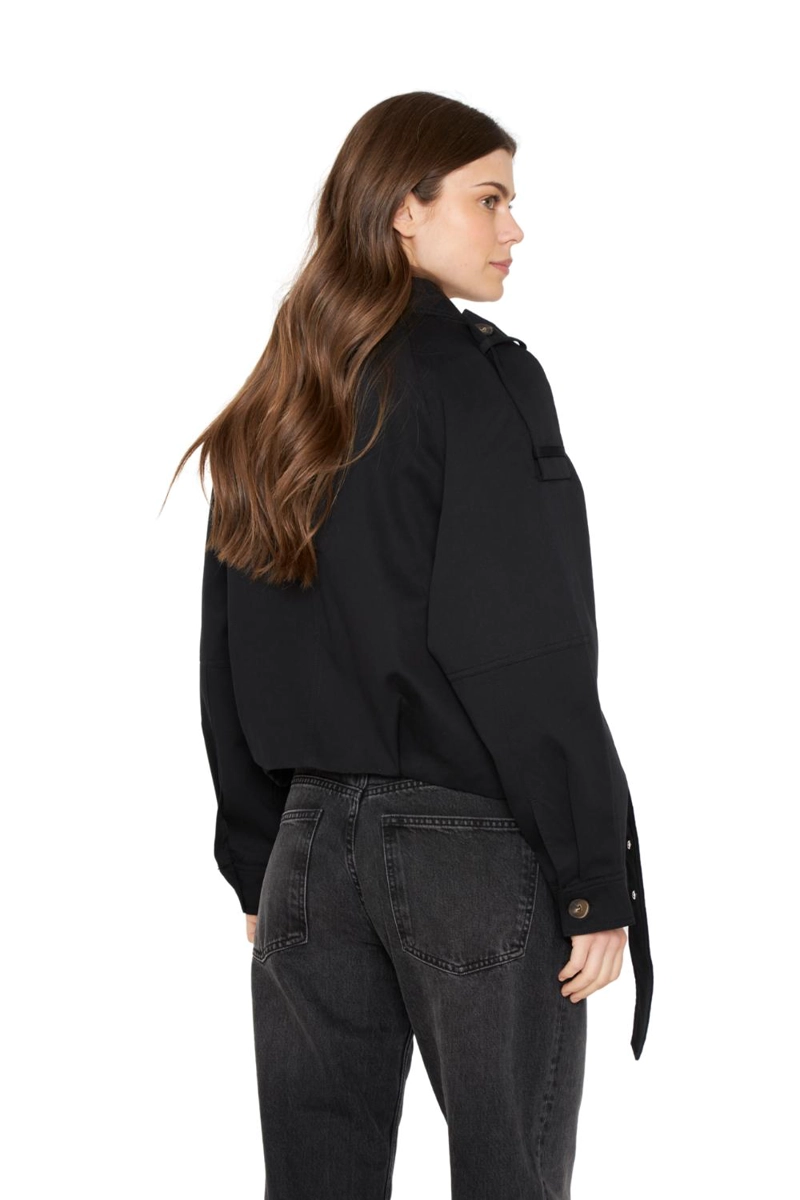 CHAQUETA AVIADORA COTTON NEGRA JACINTA TIENDA - 7