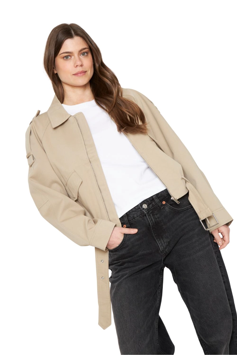 CHAQUETA AVIADORA COTTON CRUDO JACINTA TIENDA - 4