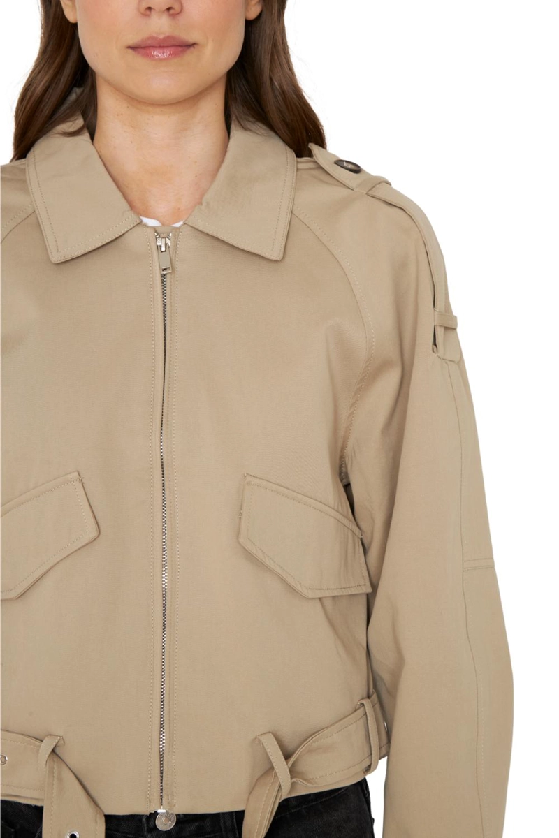 CHAQUETA AVIADORA COTTON CRUDO JACINTA TIENDA - 7