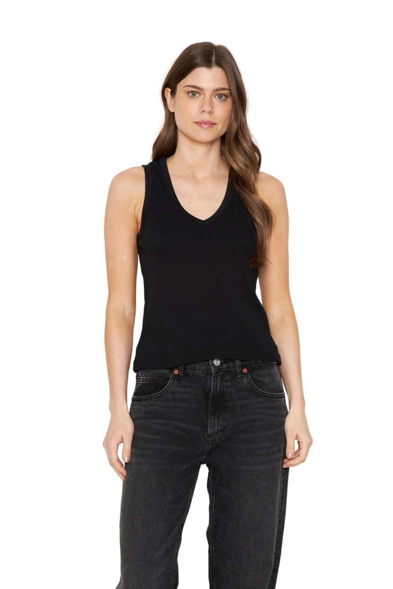 POLERA MAE CUELLO EN V NEGRA JACINTA TIENDA - 1