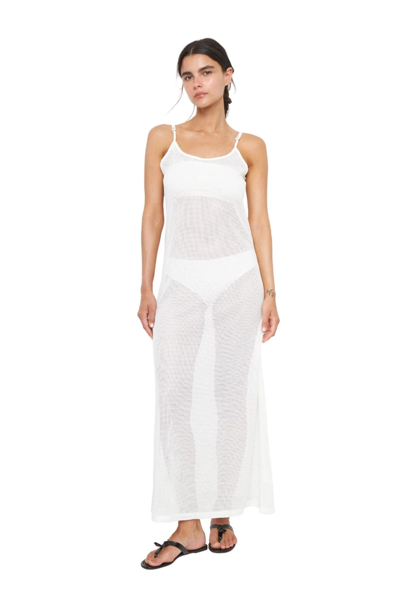 VESTIDO NET BLANCO JACINTA TIENDA - 1