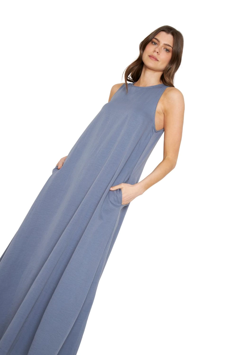 VESTIDO ELENA LARGO AZUL JACINTA TIENDA - 2