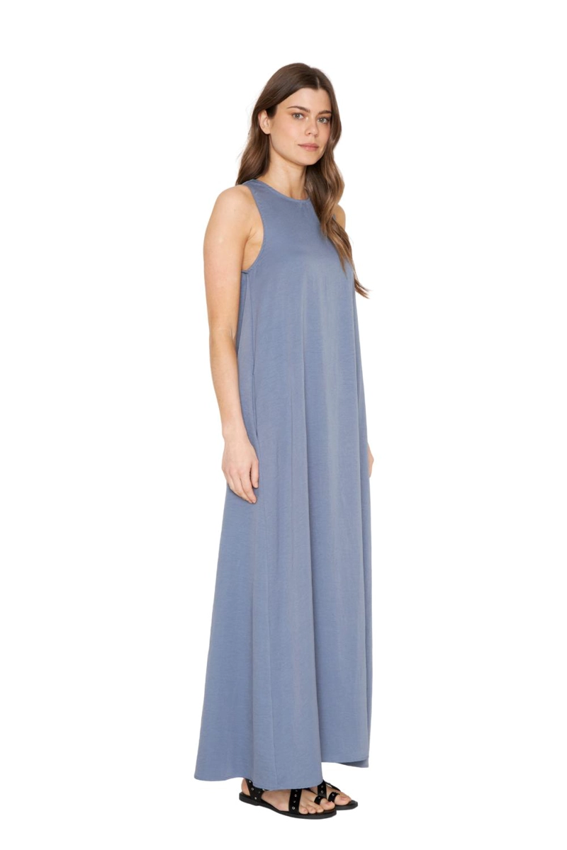 VESTIDO ELENA LARGO AZUL JACINTA TIENDA - 3