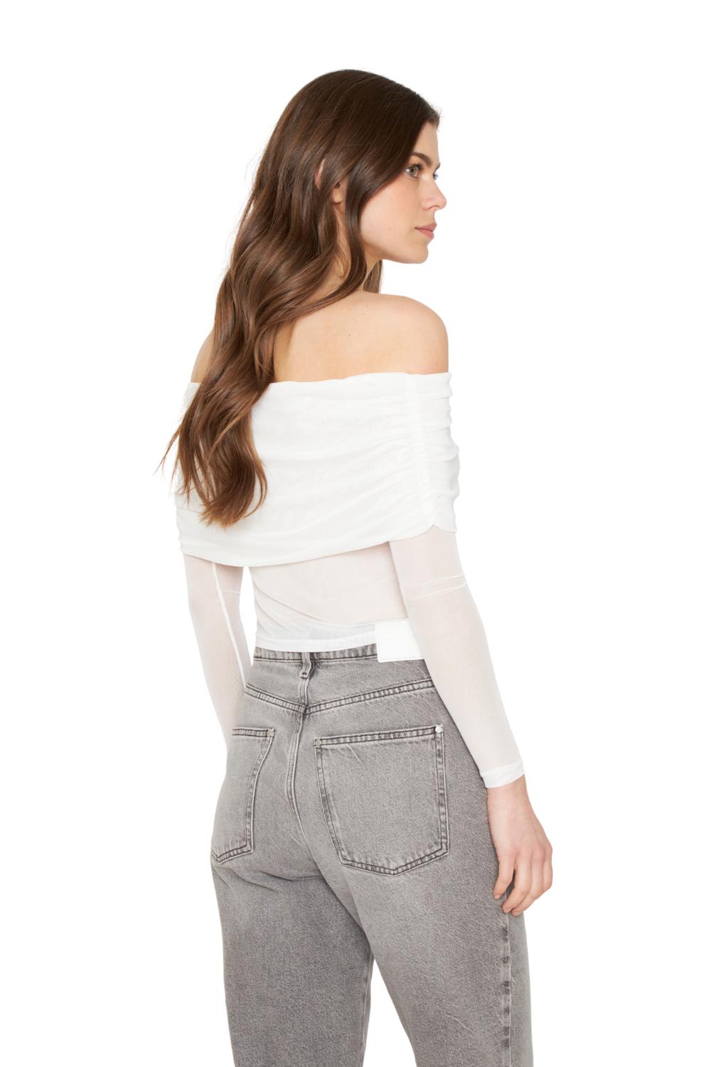 POLERA HOMBROS NET BLANCA JACINTA TIENDA - 4