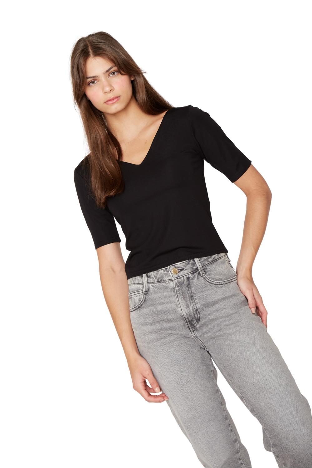 POLERA ELISA NEGRA JACINTA TIENDA - 4