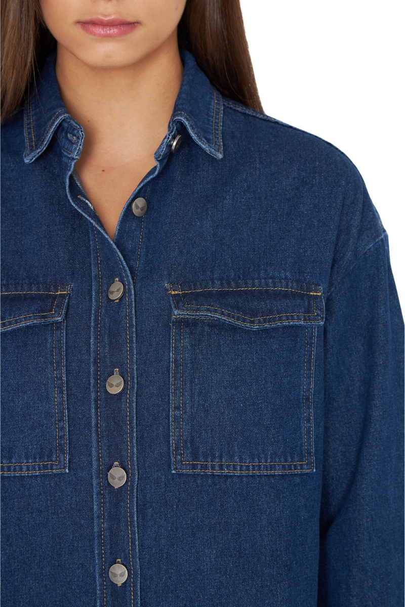 CHAQUETA JOSEFA AZUL INDIGO JACINTA TIENDA - 6