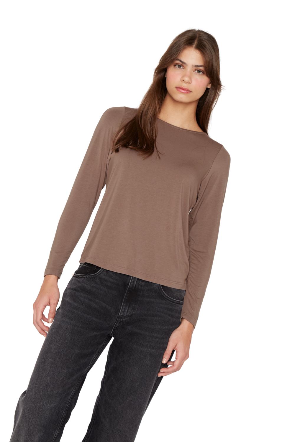 POLERA BIANCA II CAFE  JACINTA TIENDA - 4