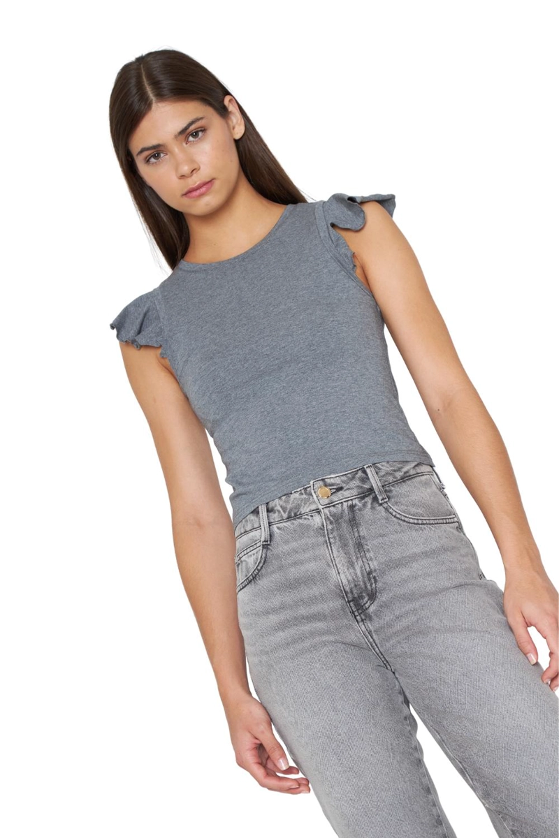 POLERA GRACIA ALITAS III GRIS JACINTA TIENDA - 2
