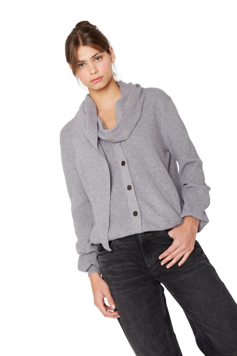 CHALECO COAT GRIS JACINTA TIENDA - 2