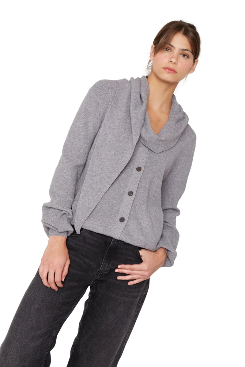 CHALECO COAT GRIS JACINTA TIENDA - 4