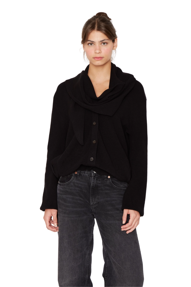 CHALECO COAT NEGRO JACINTA TIENDA - 1