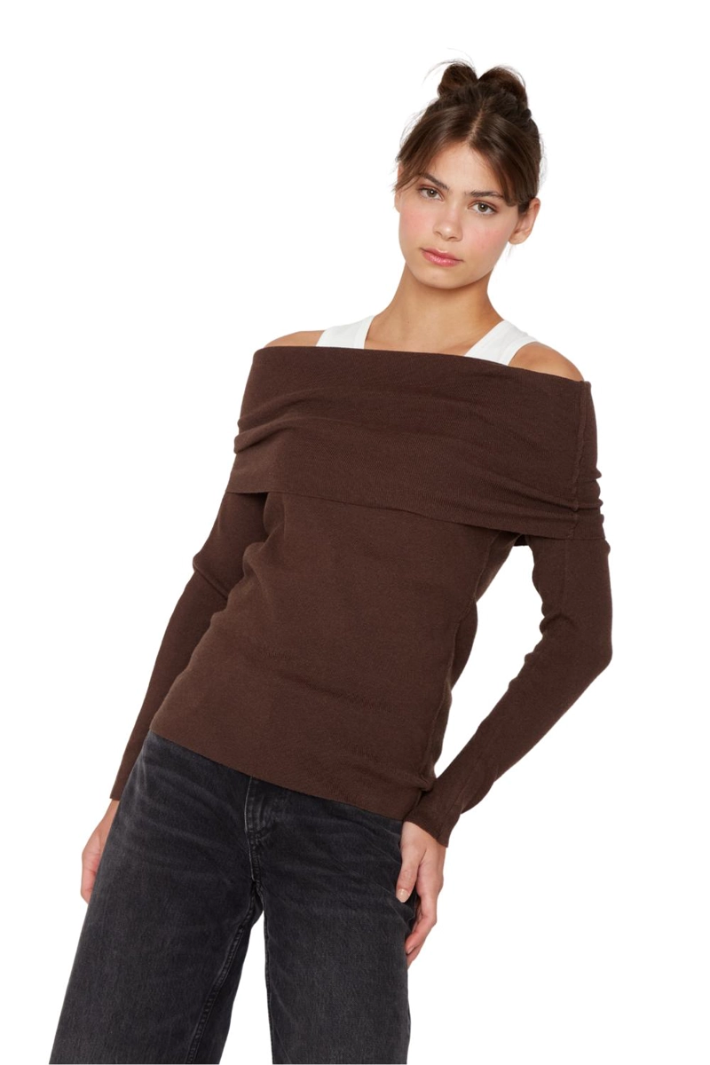 CHALECO SHOULDER CAFE  JACINTA TIENDA - 1