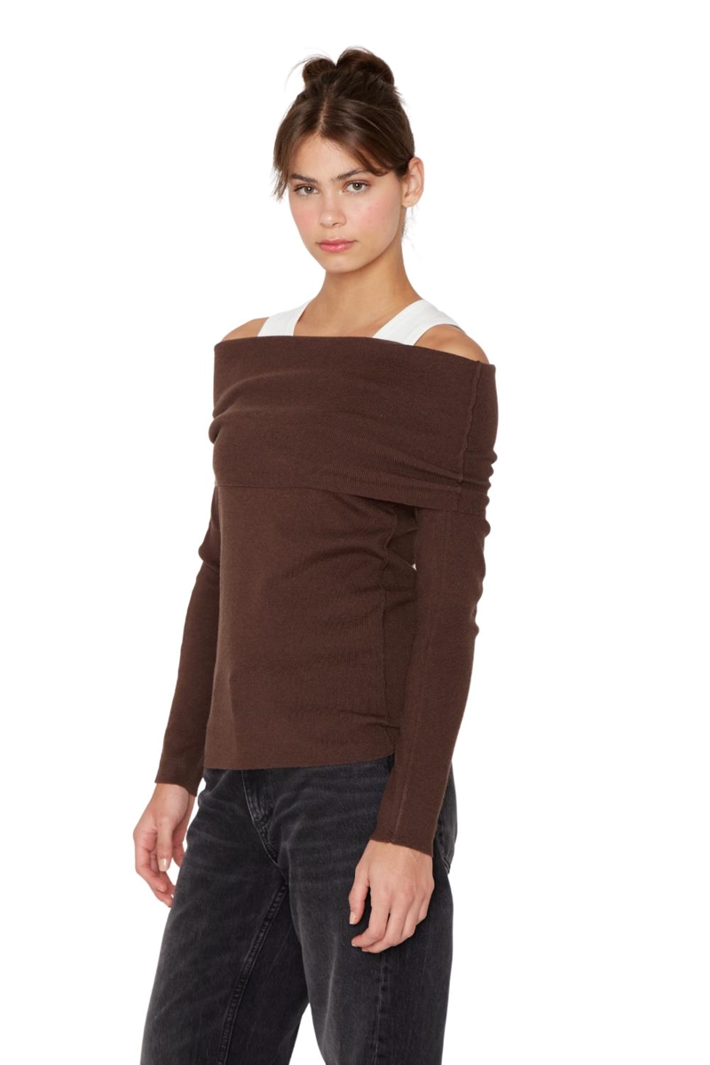 CHALECO SHOULDER CAFE  JACINTA TIENDA - 4