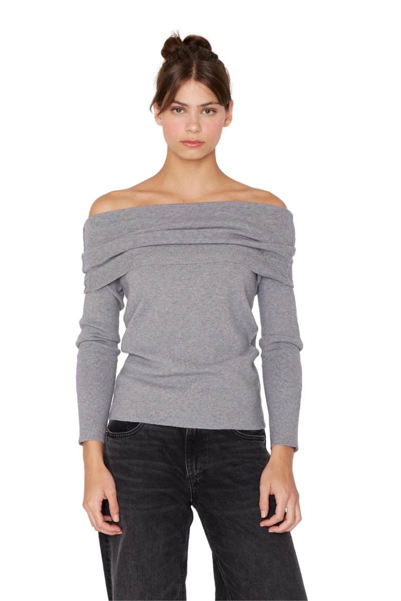 CHALECO SHOULDER GRIS JACINTA TIENDA - 1