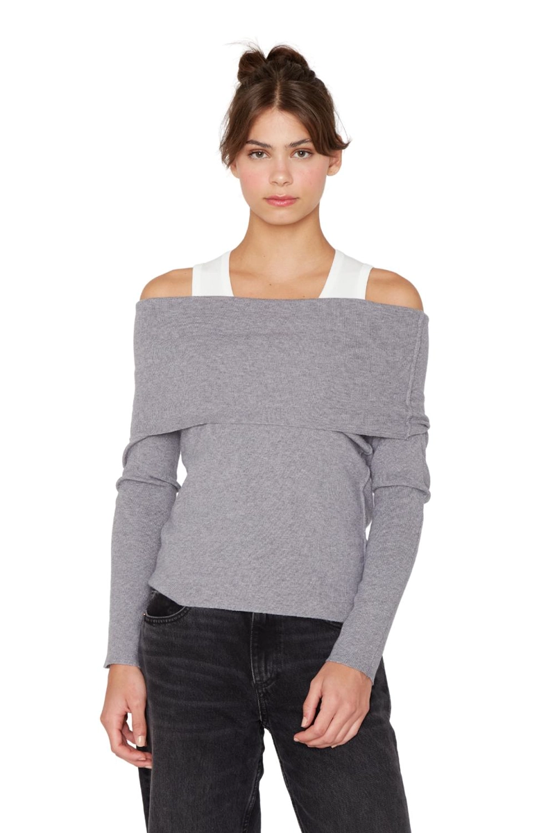 CHALECO SHOULDER GRIS JACINTA TIENDA - 2