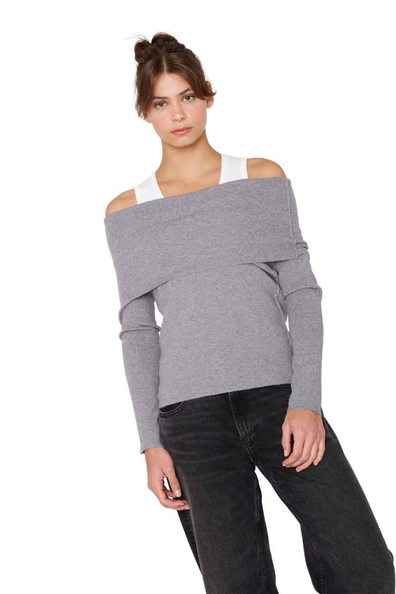 CHALECO SHOULDER GRIS JACINTA TIENDA - 3