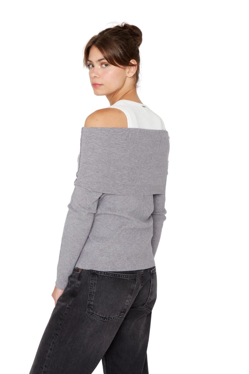 CHALECO SHOULDER GRIS JACINTA TIENDA - 6