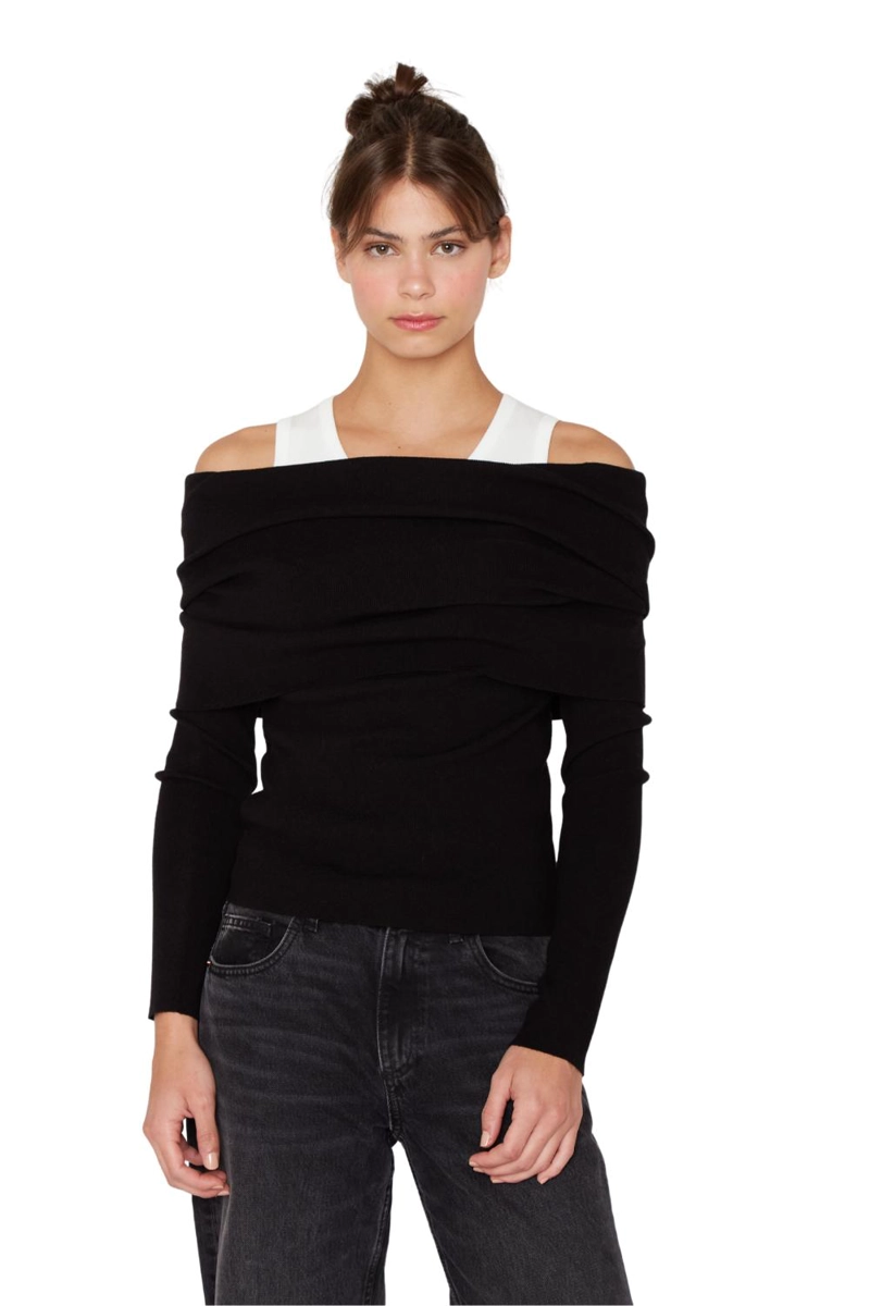 CHALECO SHOULDER NEGRO JACINTA TIENDA - 1