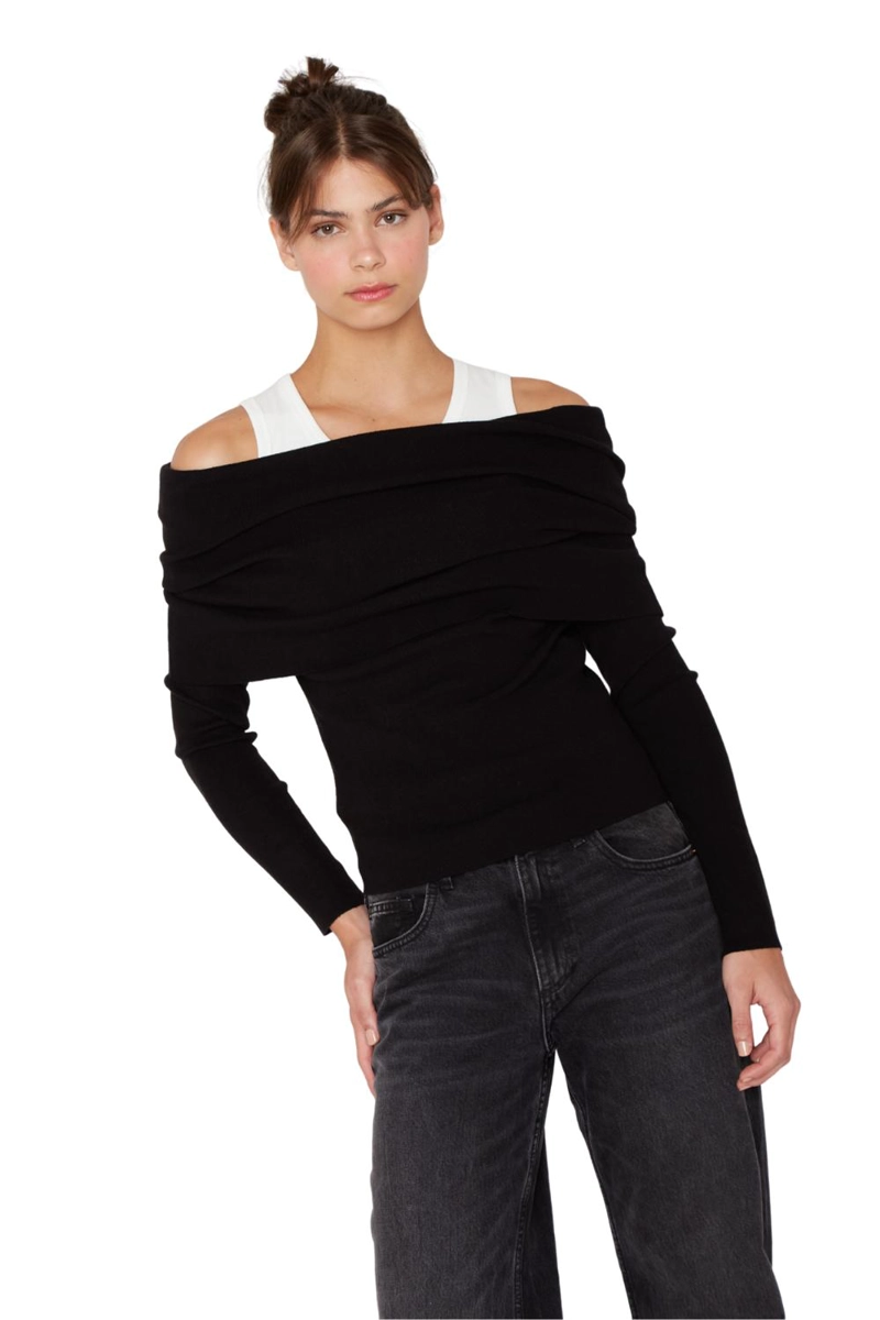 CHALECO SHOULDER NEGRO JACINTA TIENDA - 3