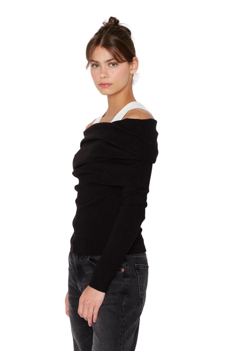 CHALECO SHOULDER NEGRO JACINTA TIENDA - 4