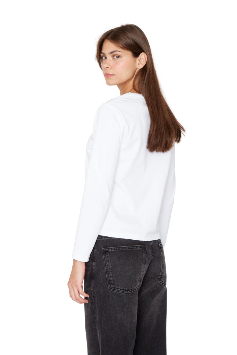 POLERA JACINTA MANGA LARGA BLANCA JACINTA TIENDA - 5