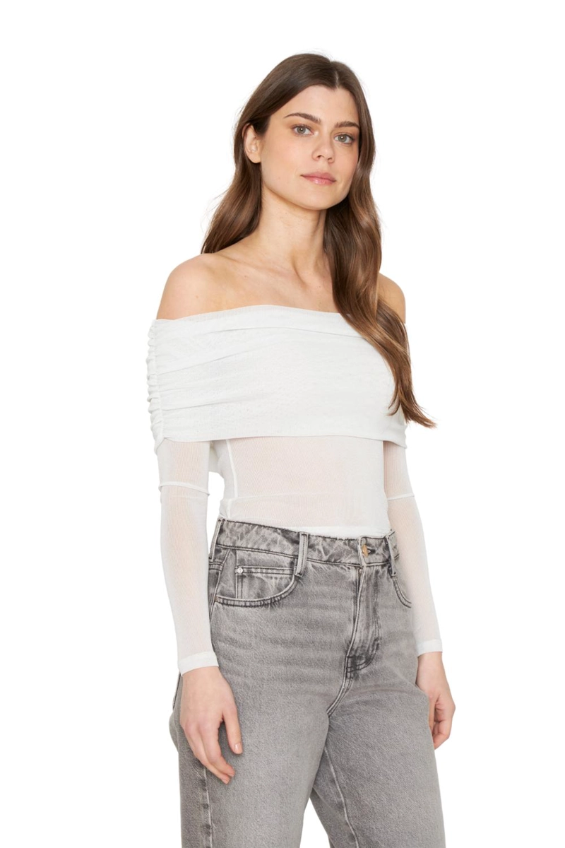 POLERA HOMBROS BRILLOS BLANCA JACINTA TIENDA - 3