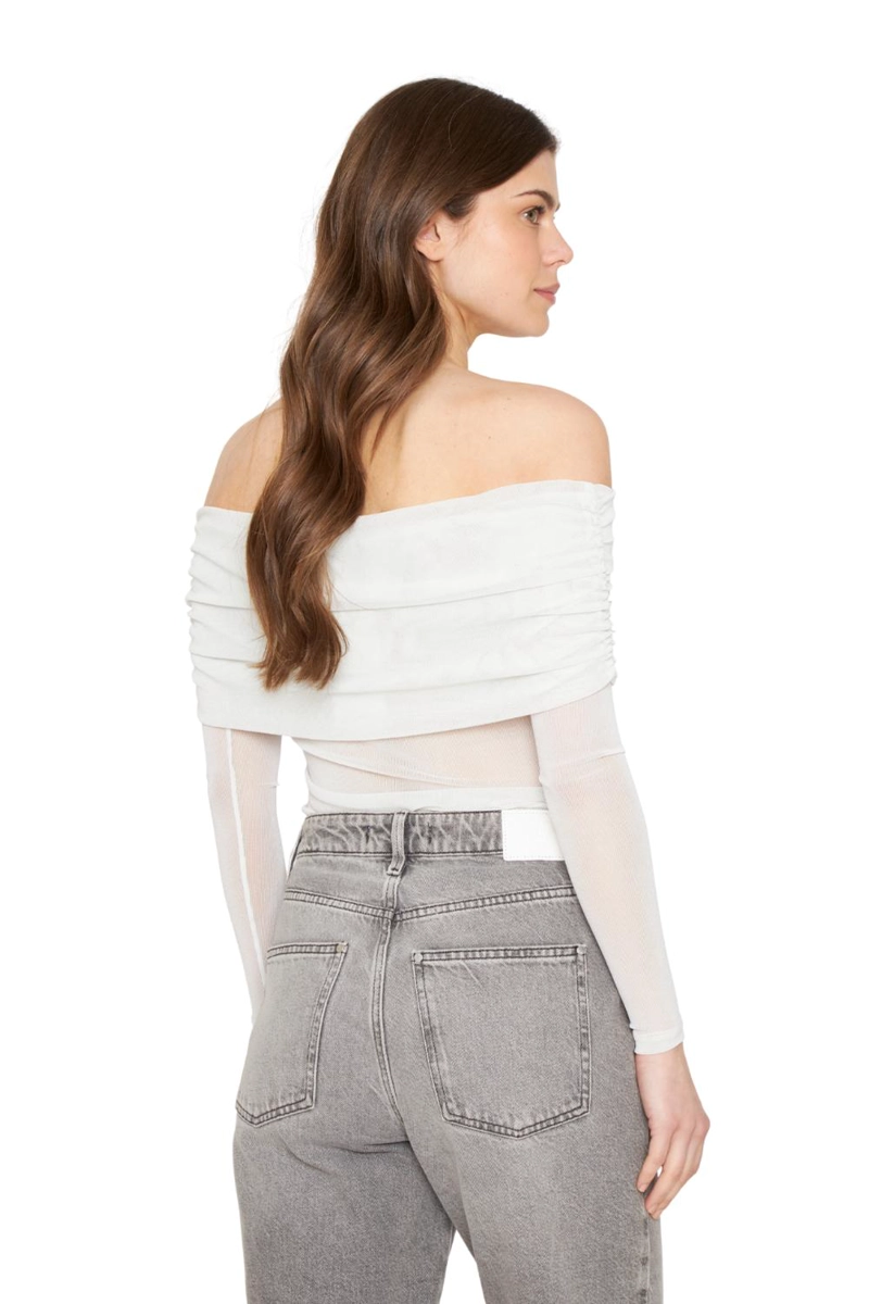 POLERA HOMBROS BRILLOS BLANCA JACINTA TIENDA - 4