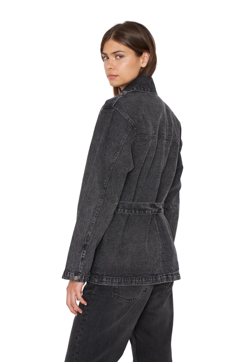 CHAQUETA DENIM POLA NEGRO JACINTA TIENDA - 4