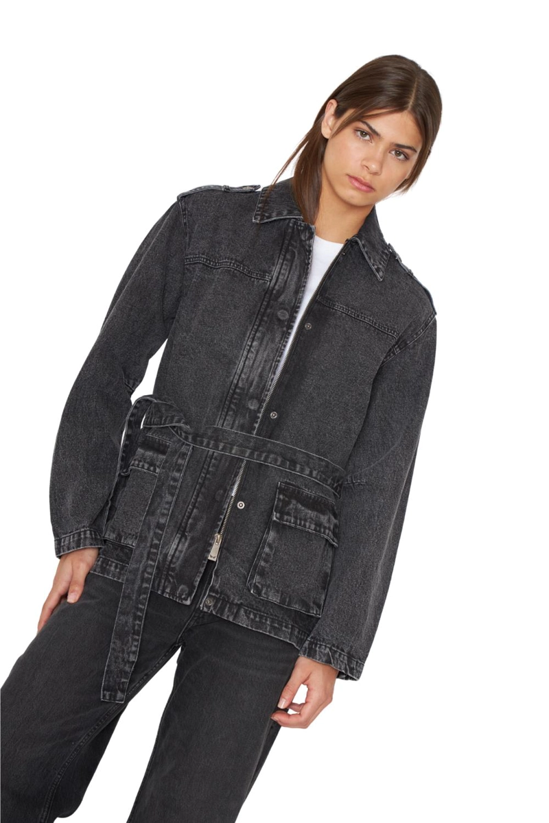 CHAQUETA DENIM POLA NEGRO JACINTA TIENDA - 5