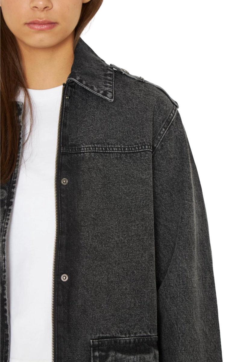 CHAQUETA DENIM POLA NEGRO JACINTA TIENDA - 6