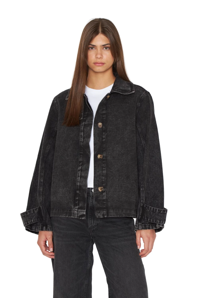 CHAQUETA DENIM OLIVIA NEGRA JACINTA TIENDA - 1
